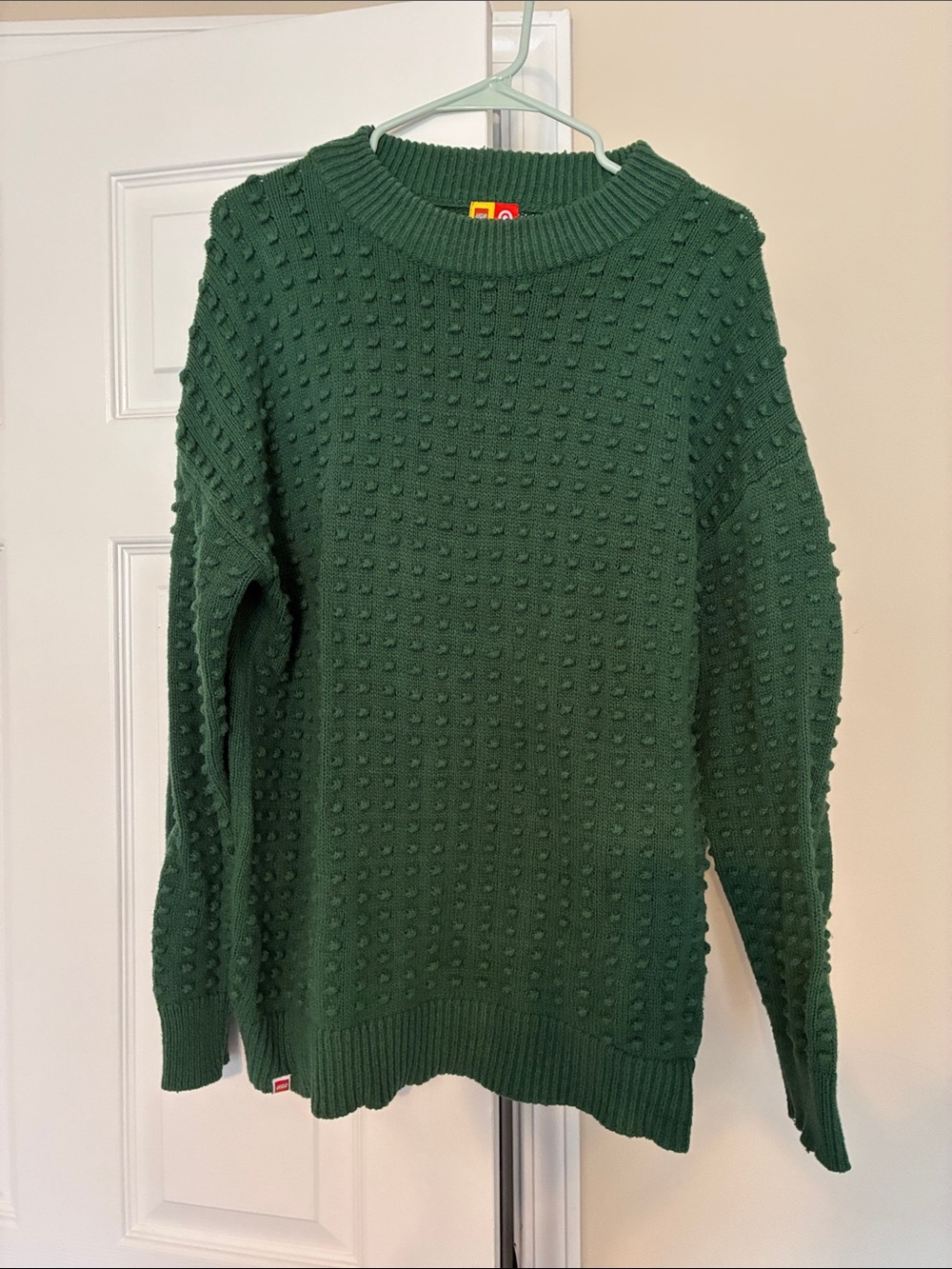 Lego Forest Green Women's Textured Crewneck Sweater